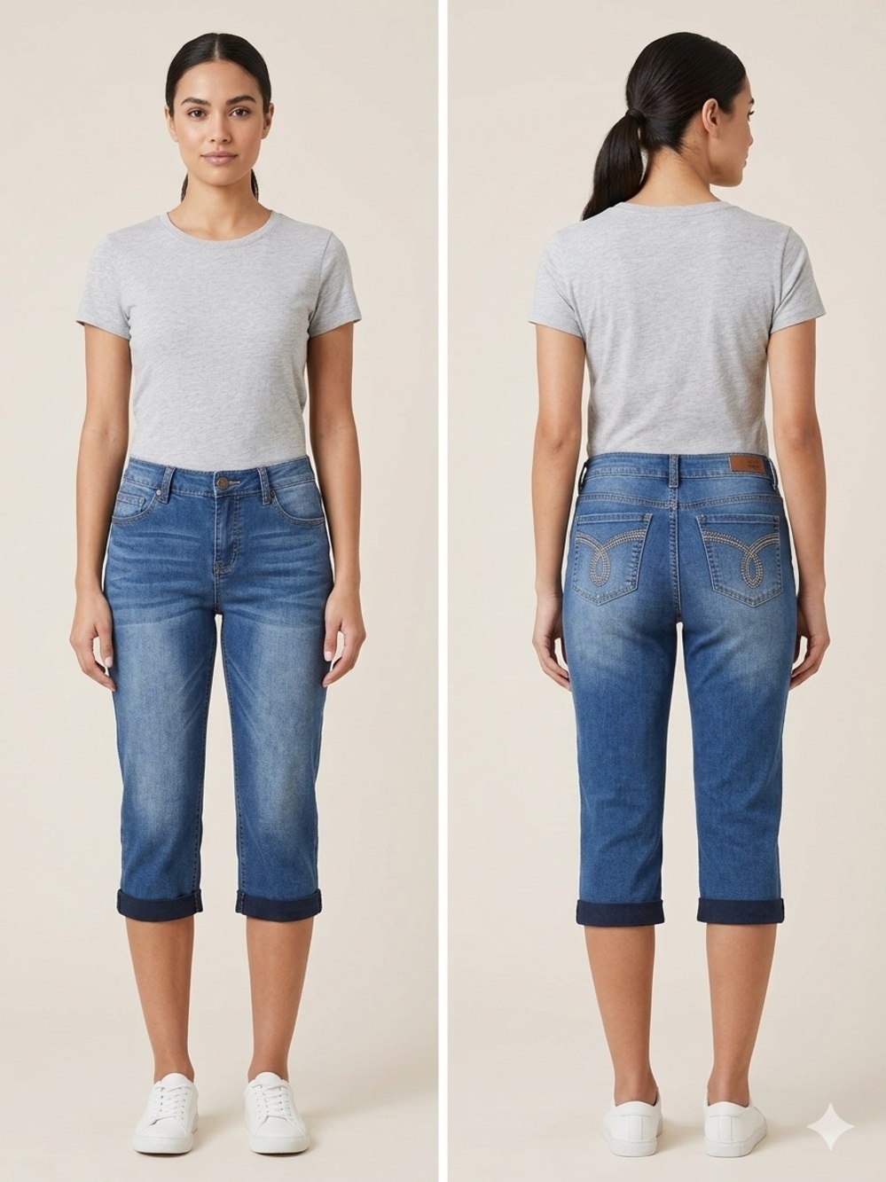 Royalty For Me Blue Cropped Jeans - Ankle Length